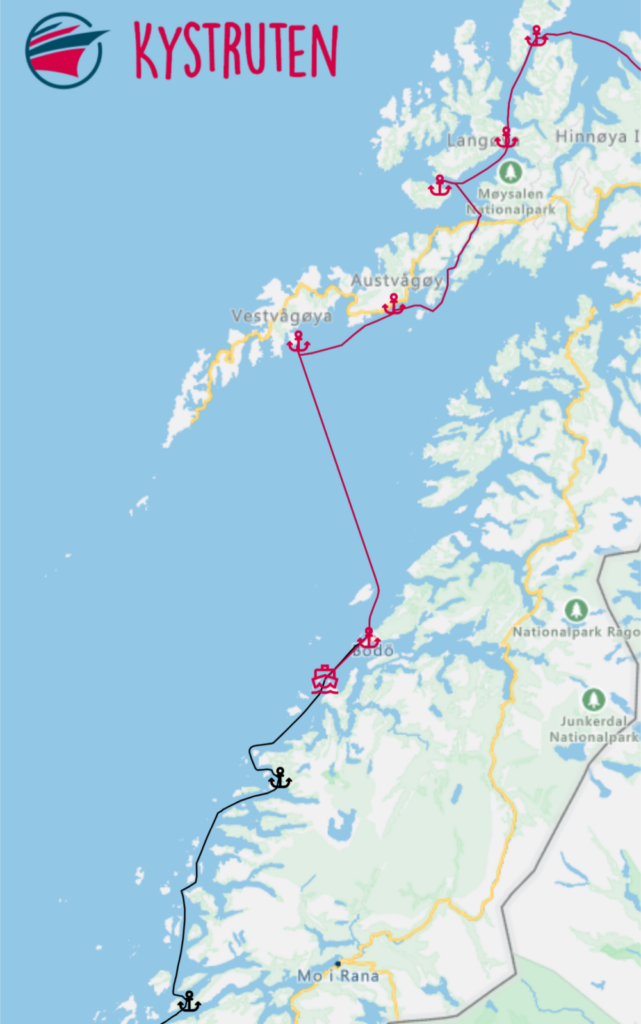 Polarkreis  – Ørnes  – Bodø  – Saltstraumen  – Lofoten